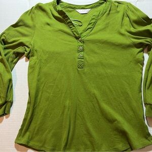 LC Lauren Conrad Olive Long Sleeve Top